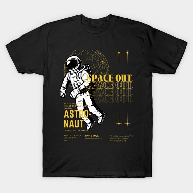 Astronaut In Space T-Shirt by Bro Aesthetics